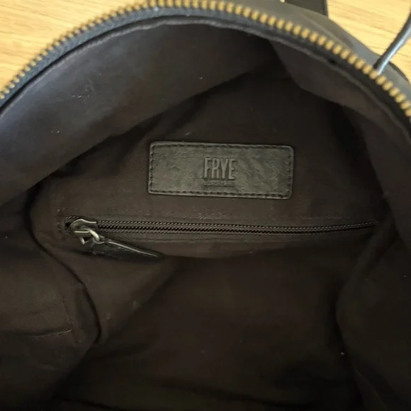 Frye Mini Olivia Black Leather Backpack - Picture 5 of 16